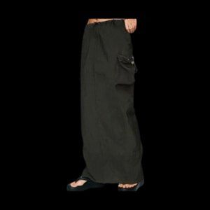 Brand New Black Pocket Cargo Skirt